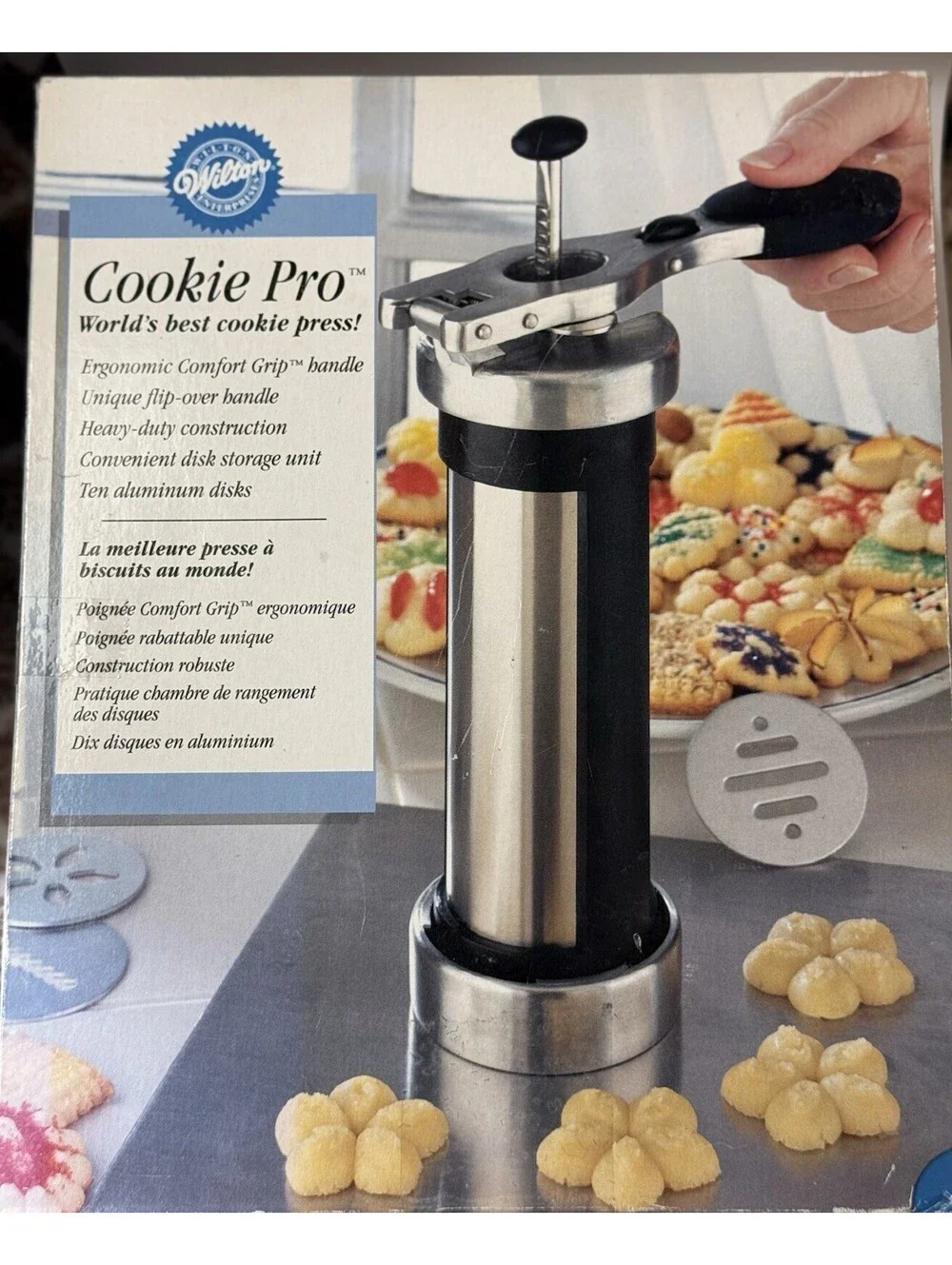Wilton Cookie Pro Cookie Press - Silver NIB New Open Box